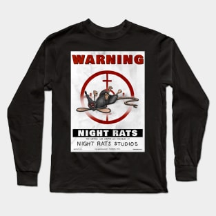 NIGHT RATS STUDIOS WARNING POSTER WHITE Long Sleeve T-Shirt